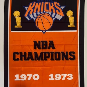 New York Knicks NBA Championship Banner Flag Wall Art