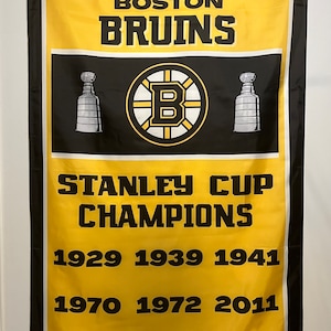 Boston Bruins Stanley Cup Banner Flag Wall Art
