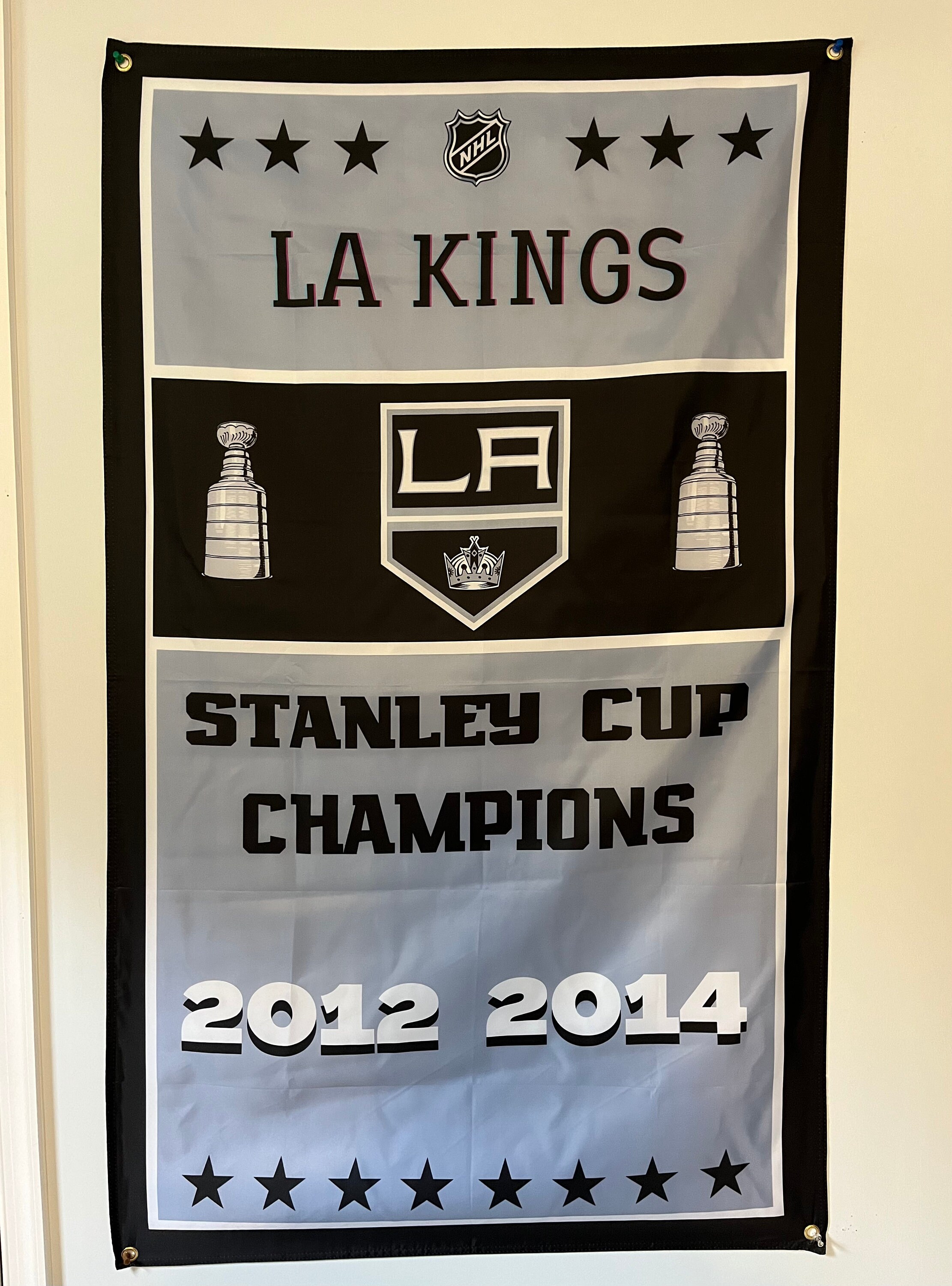 LA Kings Stanley Cup Banner Flag Wall Art