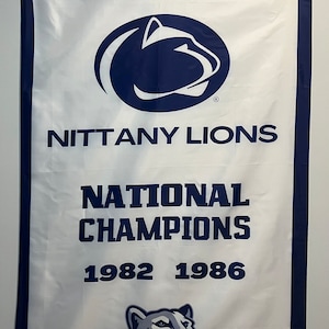 Penn State Championship Banner Flag Wall Art