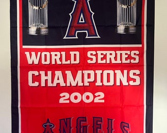 Los Angeles Angels World Series Championship Banner Flag Wall Art