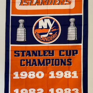 New York Islanders Stanley Cup Banner Flag Wall Art