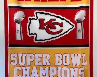 Kansas City Chiefs Super Bowl Banner Flag Wall Art