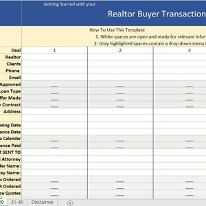 Real Estate Buyer Transaction Tracker image 1