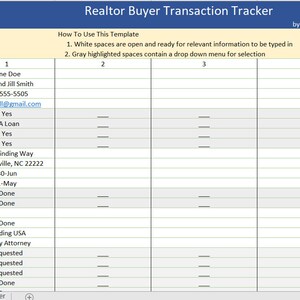 Real Estate Buyer Transaction Tracker image 3
