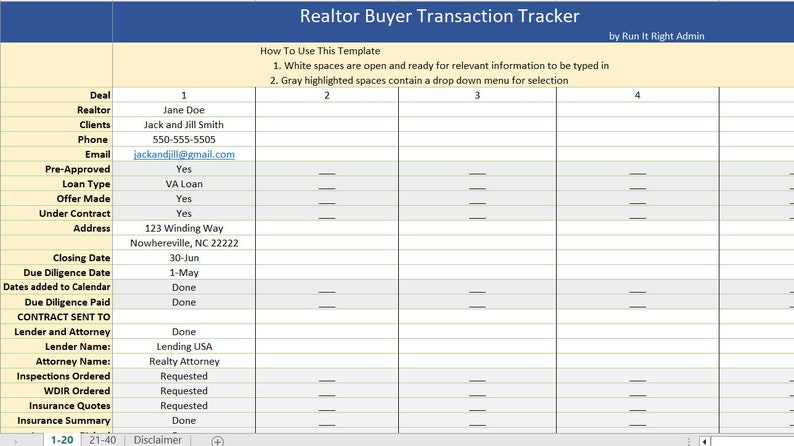 Real Estate Buyer Transaction Tracker image 3