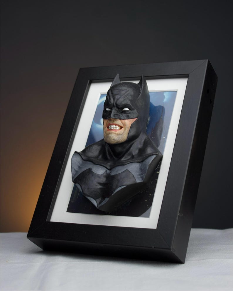 Hand-painted Batman Sculpture, Polyurethane Resin on Wood Frame - Etsy