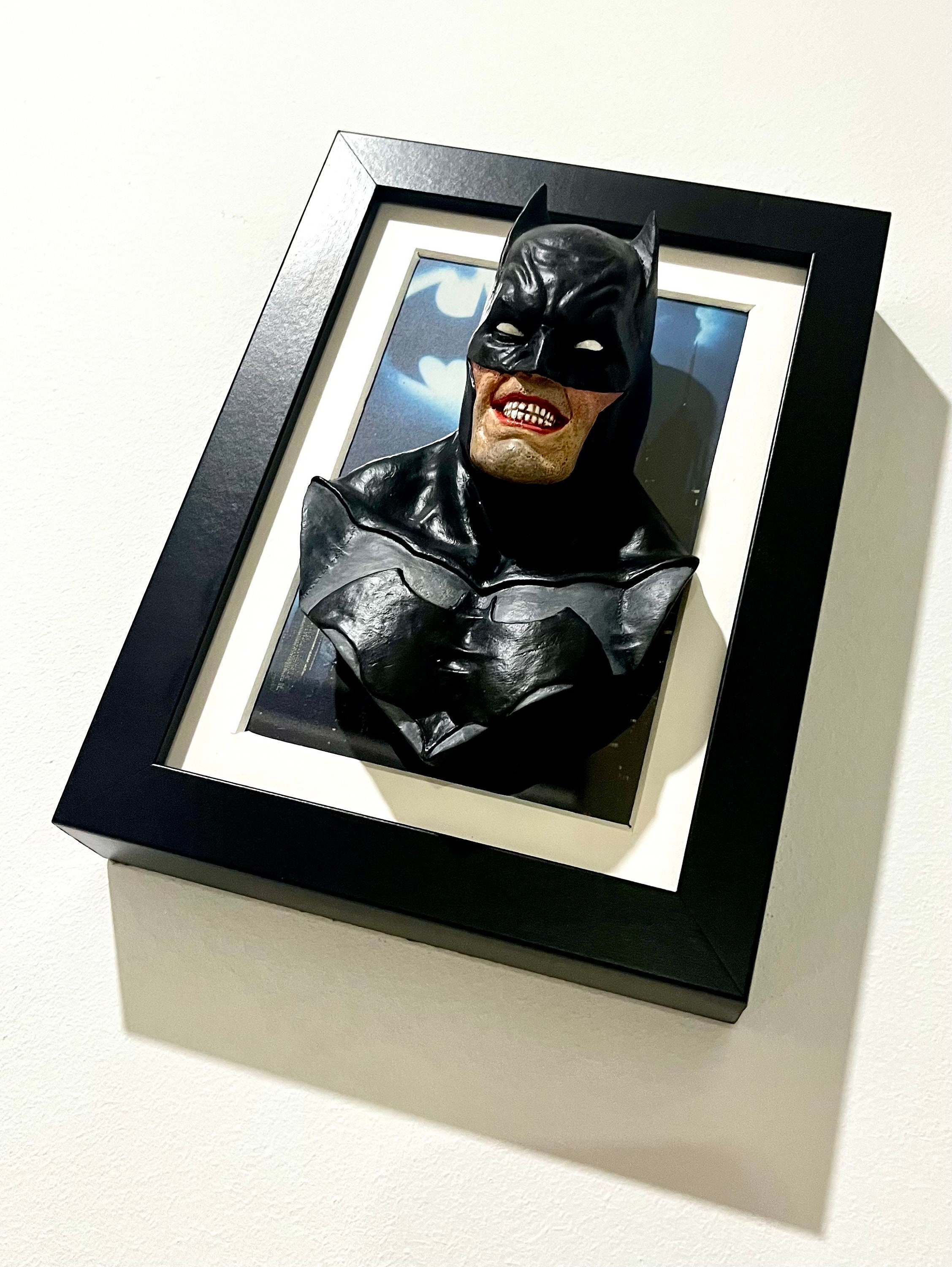 Hand-painted Batman Sculpture, Polyurethane Resin on Wood Frame - Etsy