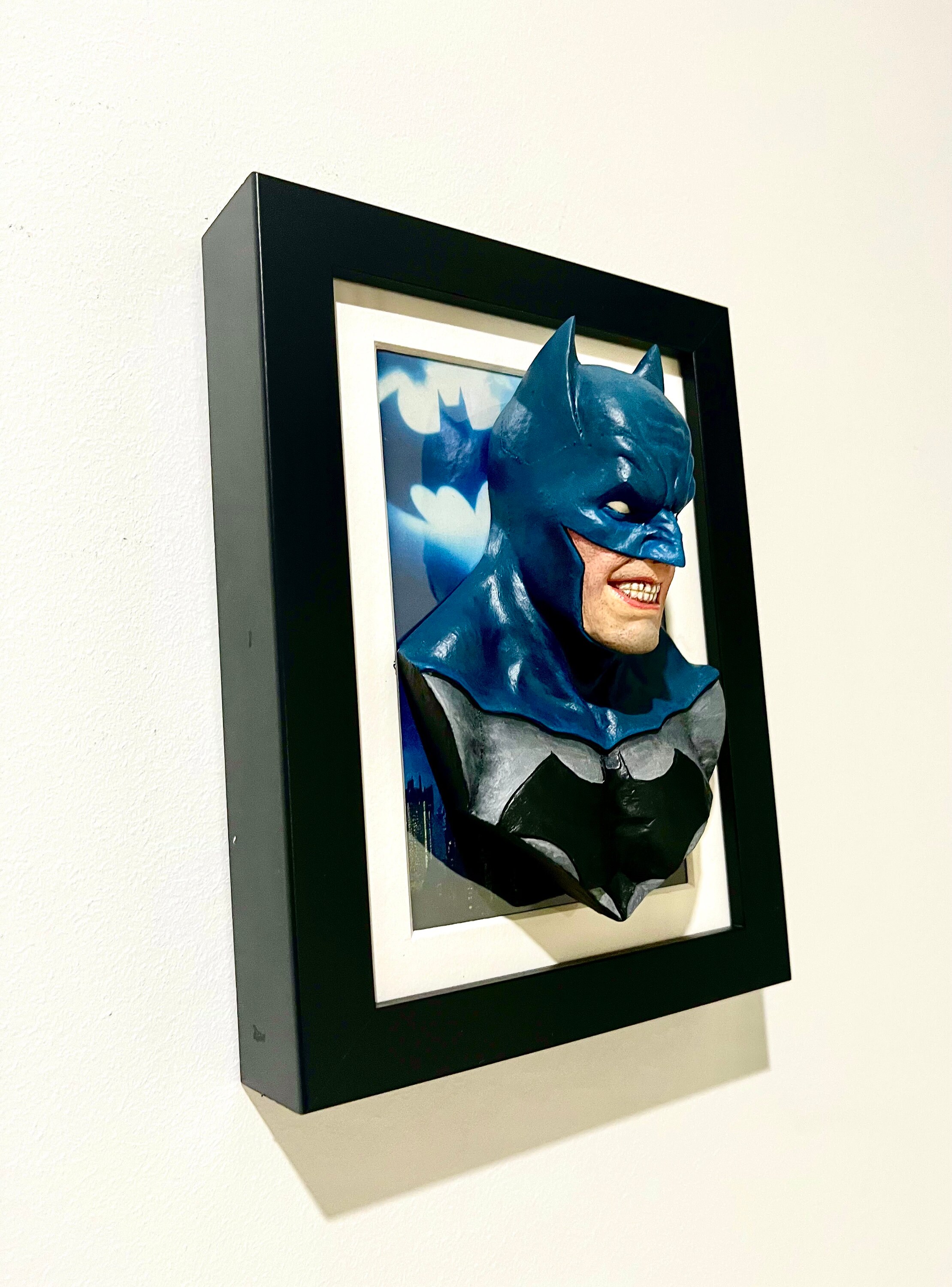 Hand-painted Batman Sculpture, Polyurethane Resin on Wood Frame - Etsy