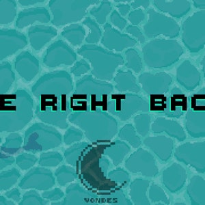 4 pack Twitch Stream Overlay Screen, Clear Water Pixel Art Animation. Starting Soon, Be Right Back, Ending Soon, Offline. image 3
