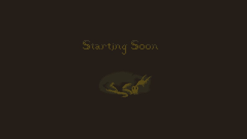 4 Pack Twitch Stream Overlay Screen, Sleeping Dragon Pixel Art ...