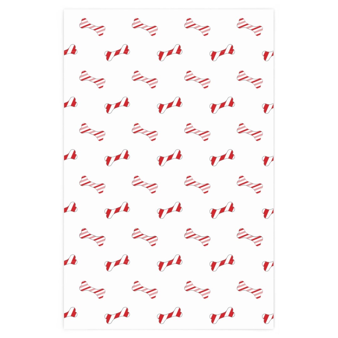 Candy Cane Dog Bone Wrapping Paper - Etsy