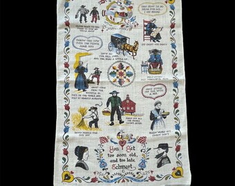 Vintage Kay Dee Tea Towel // Linen with Amish Quotes R Batchelder