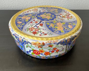 Vintage Candy Tin with Chinoiserie Design // Made in Holland