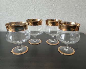 Avitra Gold Band Cocktail Glasses // Set of 4 // Made in Poland