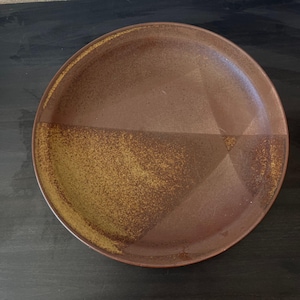 Iron Mountain Stoneware Chop Plate Platter // 12.5&quot; Diameter // Roan Mountain Pattern // Vintage 1970s