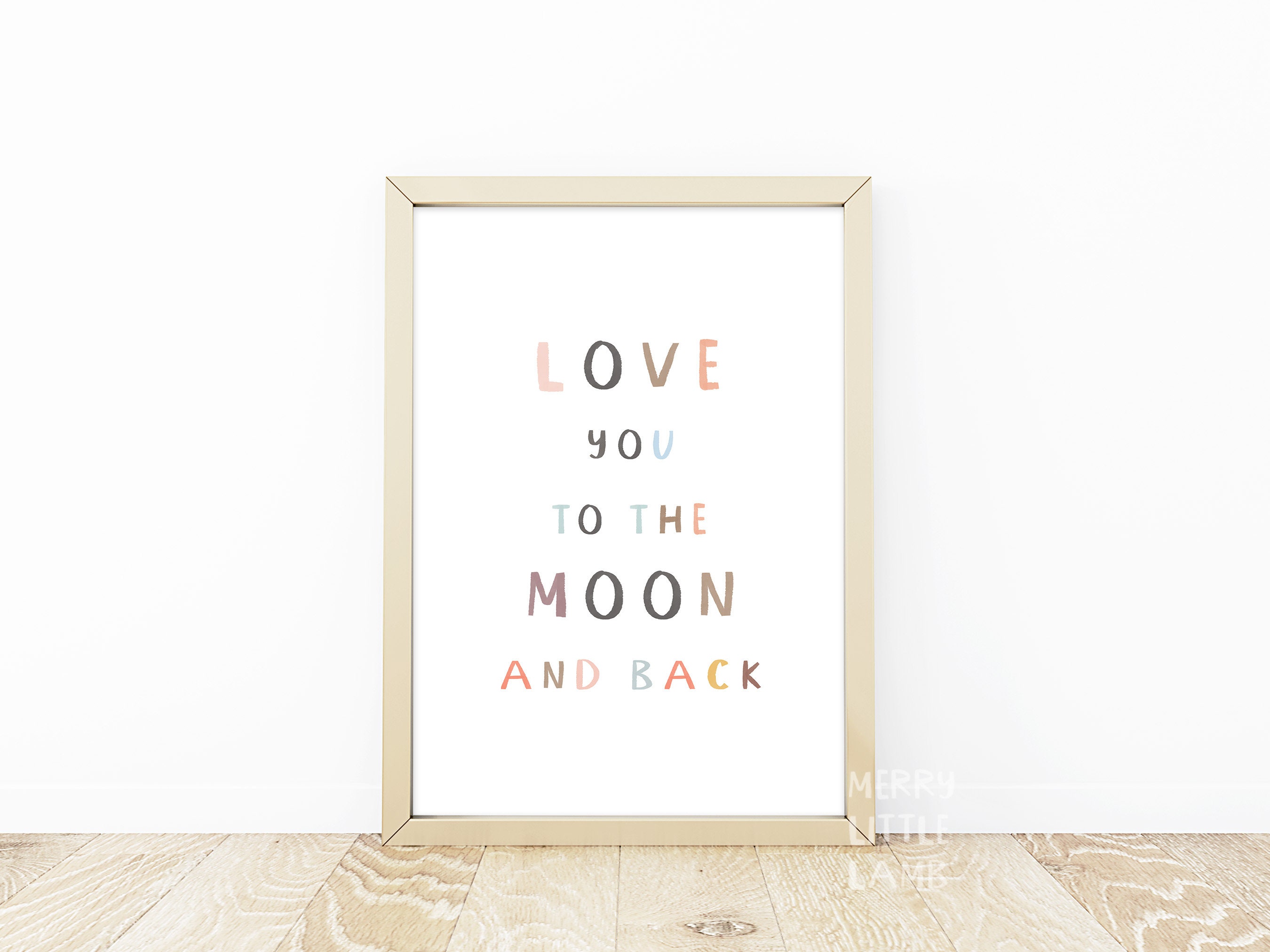 Love You to the Moon and Back Printable Wall Art Set Space - Etsy