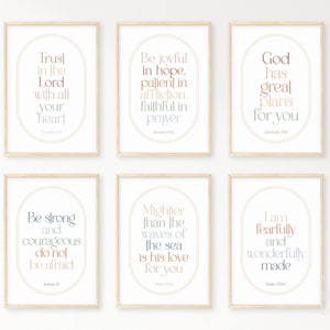 Kids Bible Verse Poster Bundle 11, Scripture Boho Wall Art, Church Sunday School, Christian Education Printable, Catechism Classroom Decor