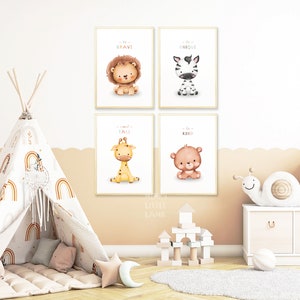 Cute Baby Animals Part 1 Printable Wall Art, Neutral Nursery Prints ...