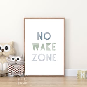 No Wake Zone Print, Surf Nursery Decor, Printable Typography Quote Wall Art, Coastal Baby Room Decor, Beach Nursery Decor, DIGITAL DOWNLOAD