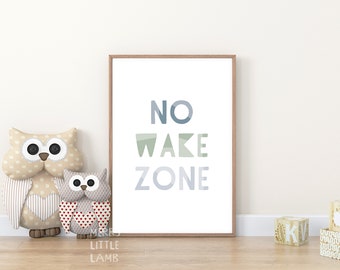 No Wake Zone Print, Surf Nursery Decor, Printable Typography Quote Wall Art, Coastal Baby Room Decor, Beach Nursery Decor, DIGITAL DOWNLOAD