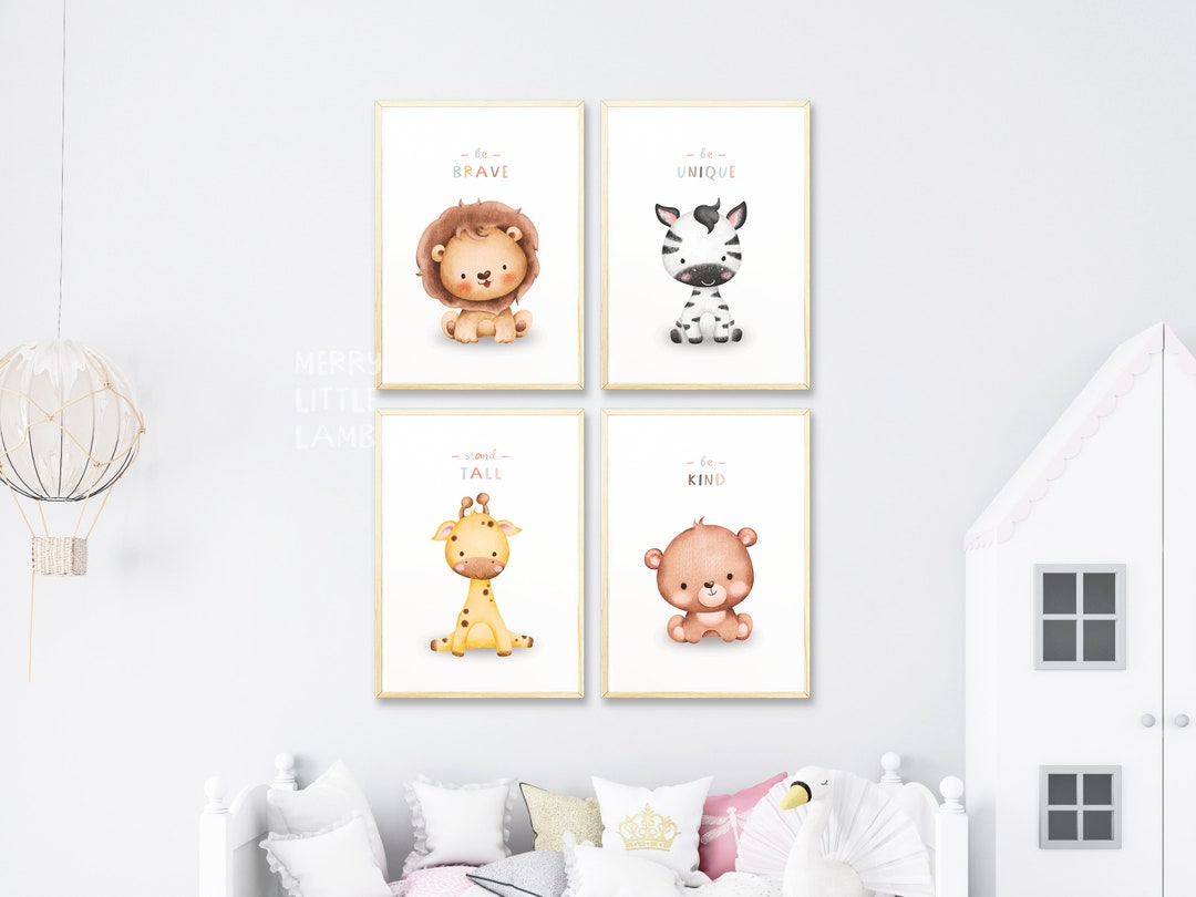Cute Baby Animals Part 1 Printable Wall Art, Neutral Nursery Prints ...