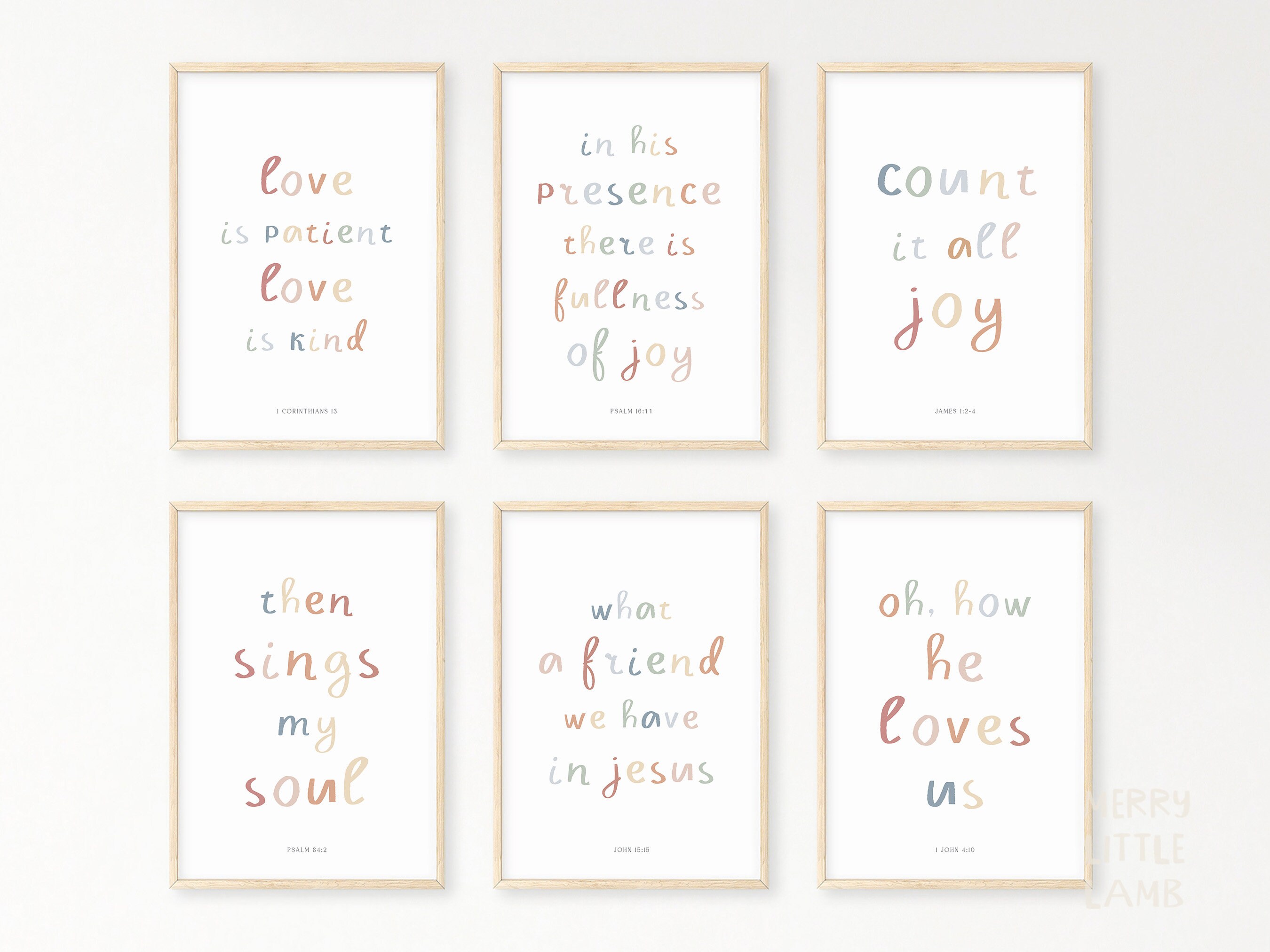 Kids Bible Verse Poster Bundle 14, Scripture Boho Wall Art, Church Sunday School, Christian Education Printable, Catechism Classroom Decor