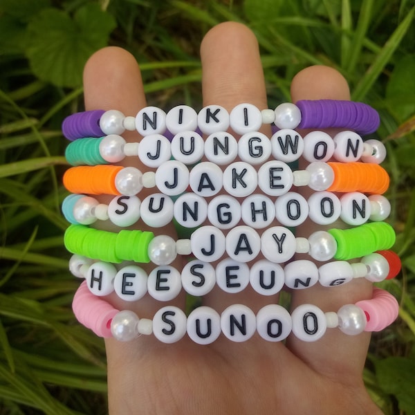 ENHYPEN Clay Bead Bracelet | Handmade Bracelet | KPop Bracelet