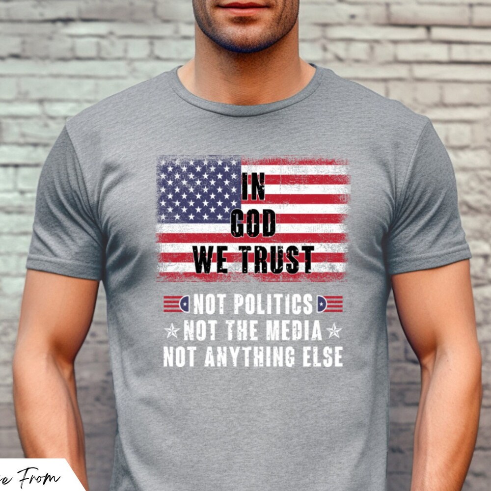 In God We Trust America Shirt, Patriotic Shirt, Aesthetic Graphic Usa Flag Shirt, Fourth Of July Shirt, Short Sleeve Summer Shirt Teebeepro Design Foryou