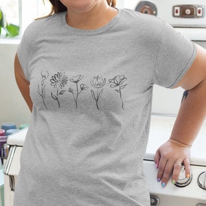 Floral Sketch T-Shirt