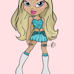 Y2K Cartoon Puppen Portrait