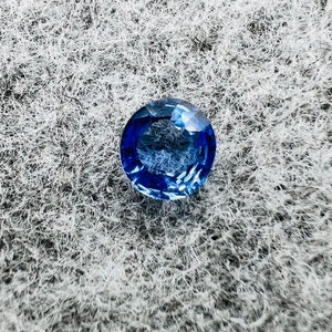 Natural Blue Sapphire, Cornflower Blue Sapphire, 1.27Ct Unheated Untreated Loose Stone, Ceylon Blue Sapphire, Round Cut, Blue Sapphire Ring