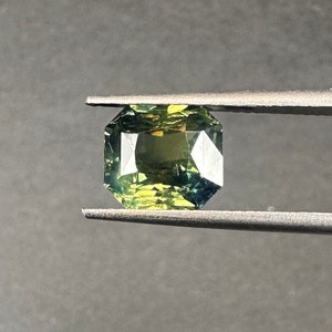 Teal Sapphire, 3.57Ctw Natural, Blue Green and Yellow Sapphire, Octagon Cut, VVS1 Loose Gemstone for jewellery l Gift for Her