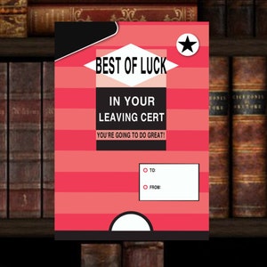 Carte porte-bonheur pour l'examen de fin d'études