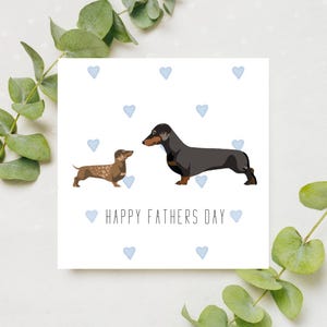 Tarjeta de perro salchicha para el Día del Padre