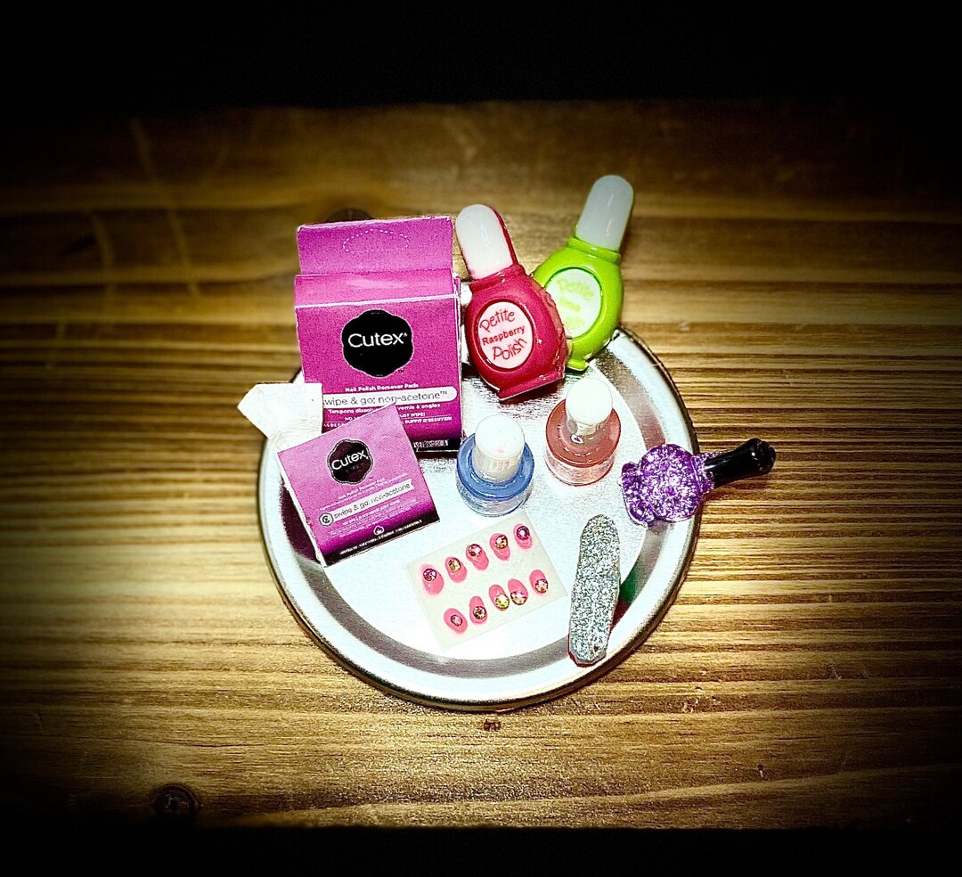 Elf Manicure Kit Miniature Nail Polish Elf Kit Elf Props Elf Mini Nail Polish Kit Dollhouse