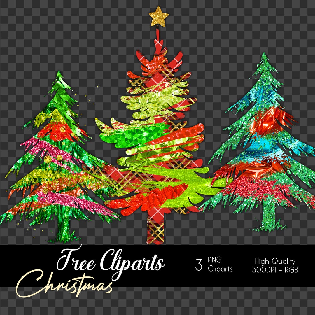 Christmas Tree Clipart Abstract Christmas Glitter Tree Decor Christmas