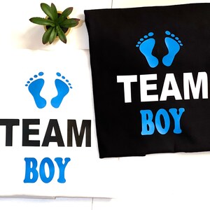 Gender Reveal T-Shirt, Team Boy, Team Girl