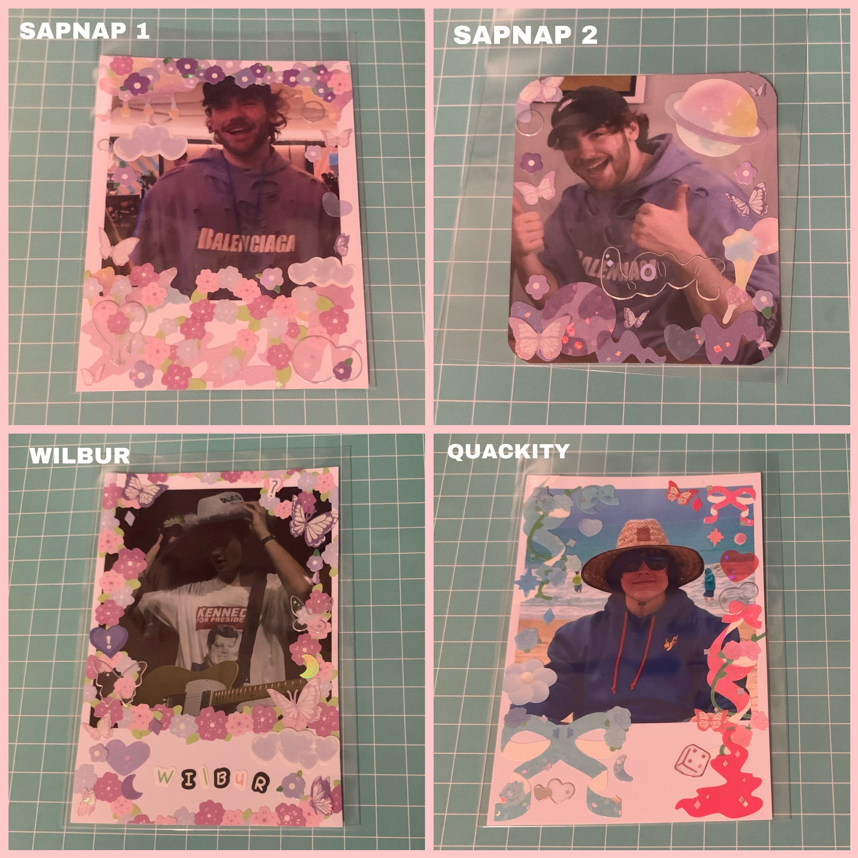 Dream, Karl, George, Quackity Minecraft skins DSMP Acrylic Block