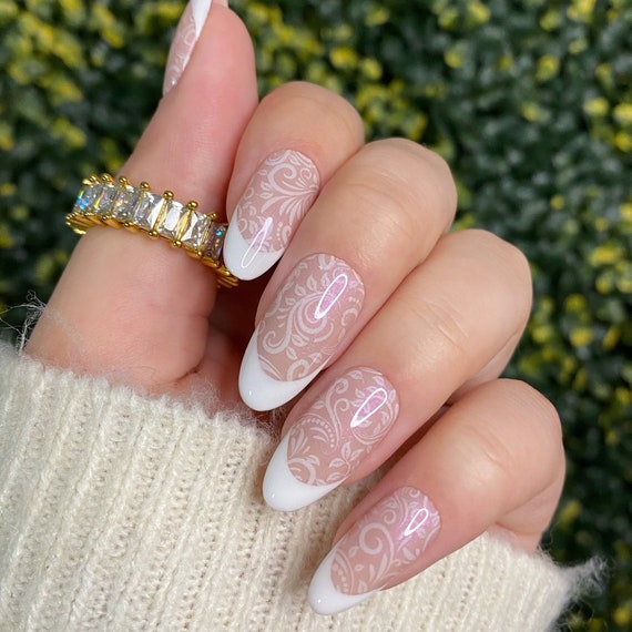 Romantic Freehand Lace Nail Art - Lucy's Stash