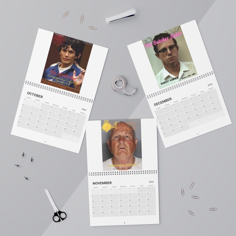 Serial Killers Calendar 2025 Etsy