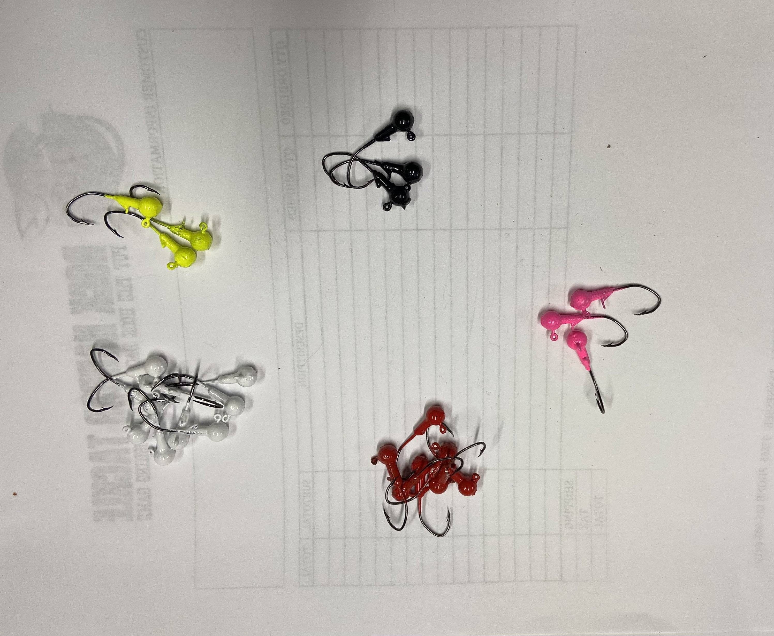 25 Pk Painted Jig Heads Etsy