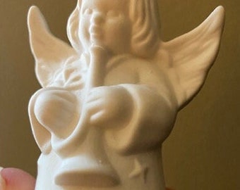 Vintage 1985 Goebel W. Germany Porcelana Angel Bell Ornamento