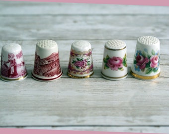 Vintage Thimble Lot of 5 | English Charm Collection | Made in England