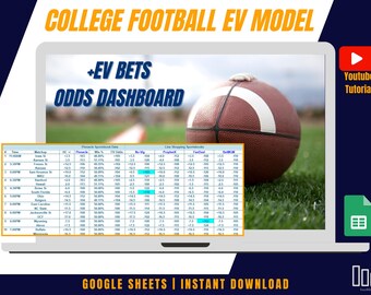 College Football Dynamic Expected Value Sports Betting Model + Odds Dashboard! - Google Sheets