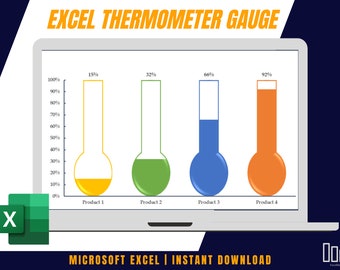 Thermometer Gauge Excel Template