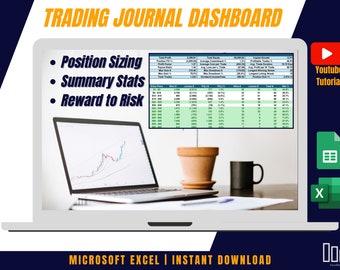 Comprehensive Stock Trading Journal | Dashboard | Position Sizing | Excel and Google Sheets