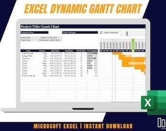 Excel Gantt Chart | Dynamic Scroll Bar and Formatting | Weekends and Holidays Checkbox