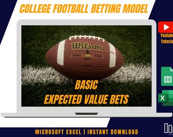 Basic College Football Expected Value Sports Betting Model | Excel + Google Sheets