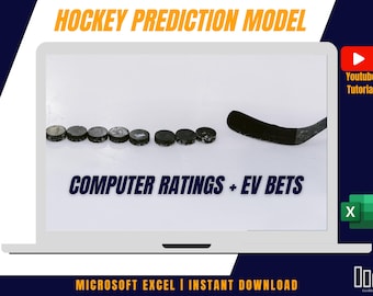 Pro Hockey Dynamic Prediction Betting Model | Excel | Positive Expected Value Bets